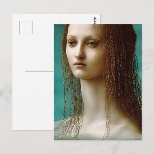 Renaissance stijl Mermaid Briefkaart (Voorkant / Achterkant)