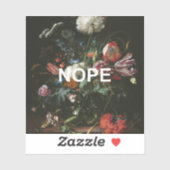 Renaissance stilleven schilderen + leuke nope teks sticker (Vel)