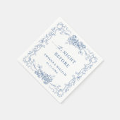 Renaissance  stoffig blauw repetitiediner servet (Hoek)