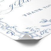 Renaissance  stoffige blauwe Kaarten en geschenken Poster (Hoek)