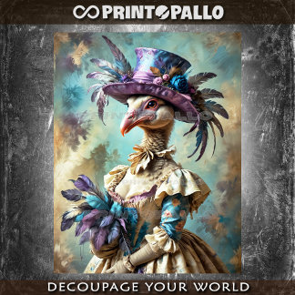 Renaissance style painting: Victorian Lady Turkey  Tissuepapier