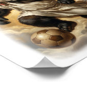 Renaissance Style Panda Player Soccer on a  Poster (Hoek)
