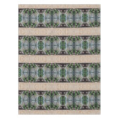 Renaissance Tapestry Konijn Bloemen Decor Fancy Tafelkleed (Voorkant)