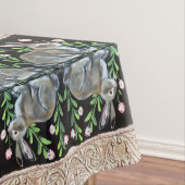 Renaissance Tapestry Konijn Bloemen Decor Fancy Tafelkleed (Voorbeeld)