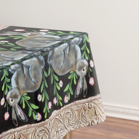 Renaissance Tapestry Konijn Bloemen Decor Fancy Tafelkleed (Voorbeeld)