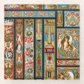 Renaissance thema's Textiel en stoffen Glazen Onderzetter (Voorkant)