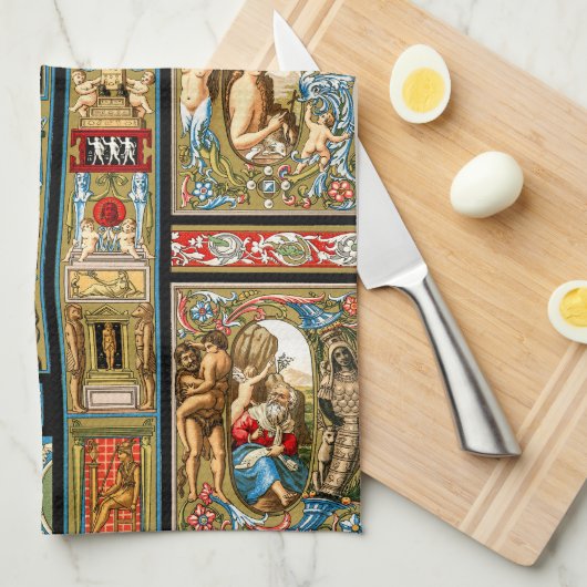 Renaissance thema's Textiel en stoffen Theedoek (Quarter Fold)