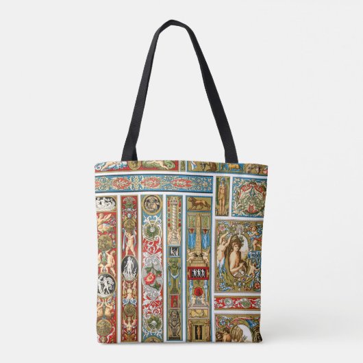 Renaissance thema's Textiel en stoffen Tote Bag (Achterkant)