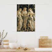 Renaissance Three Graces Art Print Mythical Forest (Keuken)