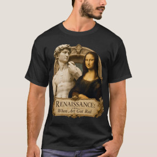 Renaissance Toen Kunst Echt Werd Michelangelo Davi T-shirt