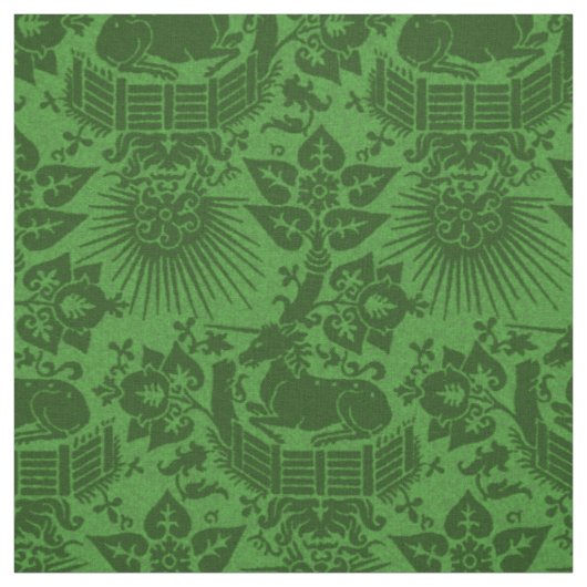 Renaissance Unicorn Garden, Emerald Stof (Swatch)