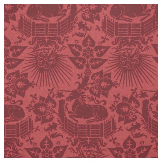 Renaissance Unicorn Garden, Ruby Stof (Swatch)