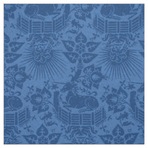 Renaissance Unicorn Garden, Sapphire Blue Stof
