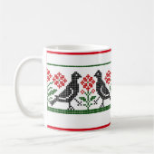 Renaissance Vogels en Bloemen Koffie Mok (Links)