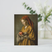 Renaissance-vrouw met hart briefkaart (Staand voorkant)