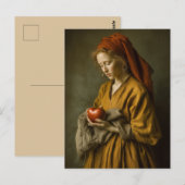 Renaissance-vrouw met hart briefkaart (Voorkant / Achterkant)