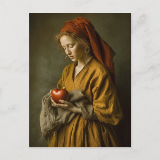 Renaissance-vrouw met hart briefkaart (Voorkant)