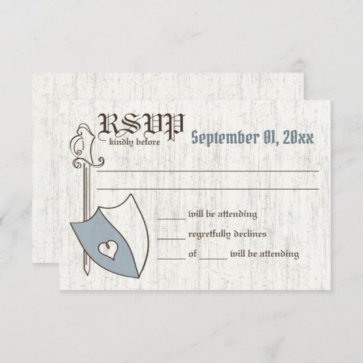 Renaissance Wedding Arms Response Kaart (Voorkant / Achterkant)