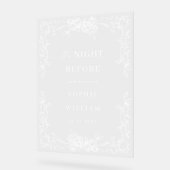 Renaissance Weelderige Bloem Oefen Diner Welkom Acryl Bord (Hoek)