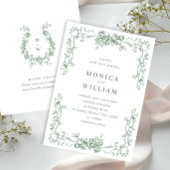 Renaissance Weelderige Bloemrijke Saliegroene Trou Kaart