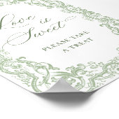 Renaissance  Wijze Groene Bloemliefde is Zoet Poster (Hoek)