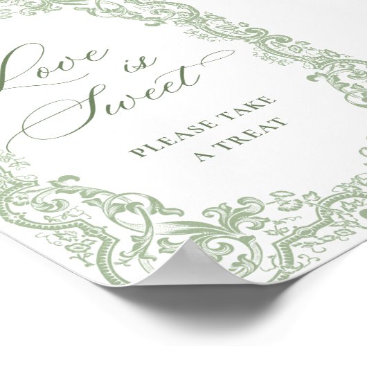 Renaissance  Wijze Groene Bloemliefde is Zoet Poster (Hoek)