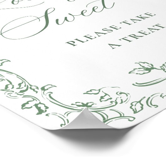 Renaissance  Wijze Groene Bloemliefde is Zoet Poster (Hoek)