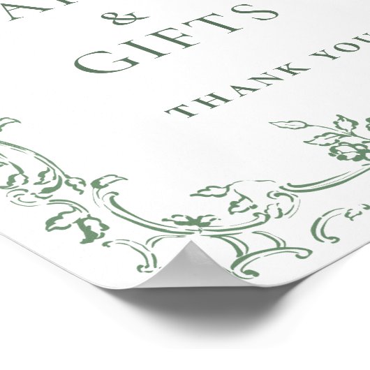 Renaissance  Wijze Groene Kaarten en geschenken Poster (Hoek)