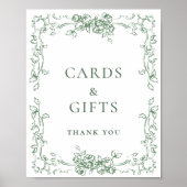 Renaissance  Wijze Groene Kaarten en geschenken Poster (Voorkant)