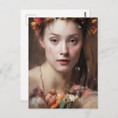 Renaissance Woman Painting Briefkaart (Voorkant / Achterkant)