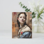 Renaissance Woman Portrait Painting Briefkaart (Staand voorkant)