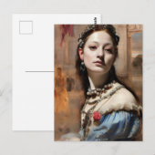 Renaissance Woman Portrait Painting Briefkaart (Voorkant / Achterkant)