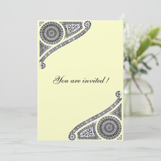 RENAISSANCE , Zwart en Goud Metaal Kaart (Staand voorkant)