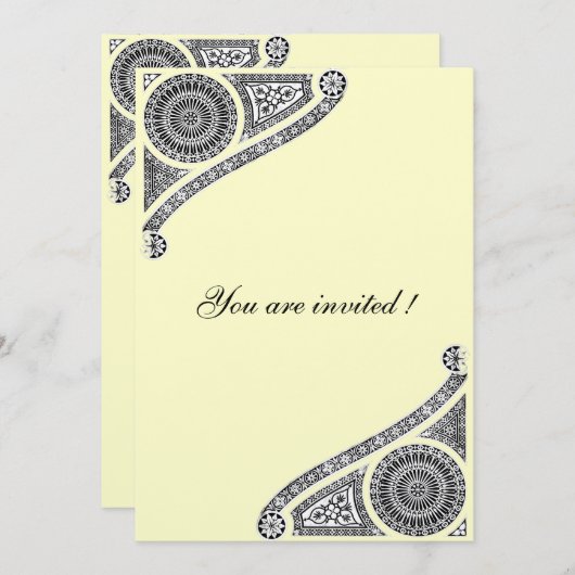 RENAISSANCE , Zwart en Goud Metaal Kaart (Voorkant / Achterkant)