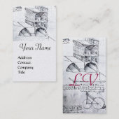RENAISSANCEARCHITECTUUR, ARCHITECT, ENGINEER, Wit Visitekaartje (Voorkant / Achterkant)