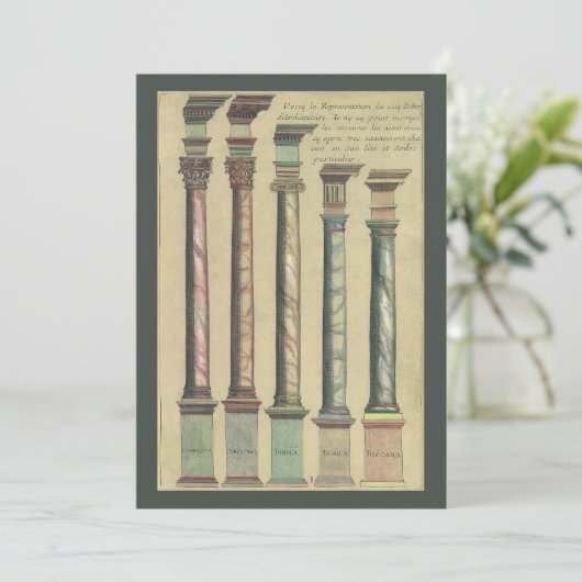  renaissancearchitectuur; Pensioenpartij Kaart (Staand voorkant)