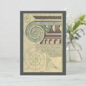  renaissancearchitectuur; Pensioenpartij Kaart (Staand voorkant)