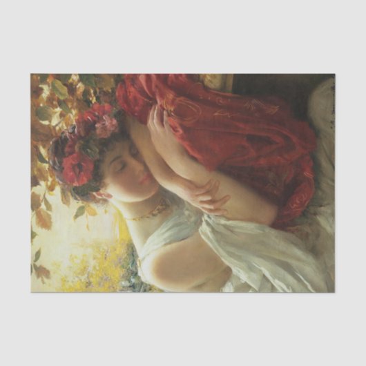  renaissancevrouw slaappatroon tissuepapier (Voorkant)