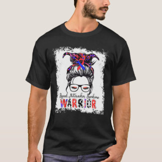 Renal Nutkraker Syndrome Warrior Blue Red Ribbon T-shirt