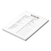 Renale diet Chef Shopping List Pad Notitieblok (Linkerzijde)