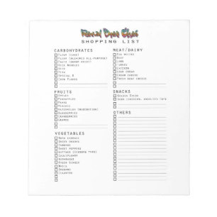 Renale diet Chef Shopping List Pad Notitieblok