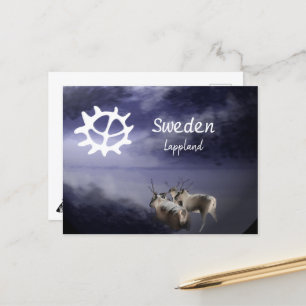 Renar på fjäll vinter briefkaart