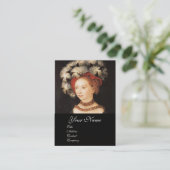 RENASSAINCE BEAUTY, MODE JEWELRY COSTUME DESIGN VISITEKAARTJE (Staand voorkant)