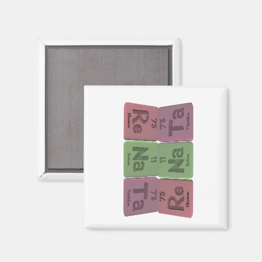 Renata als Rhenium Natrium Tantalum Magneet (Voorkant / Achterkant)