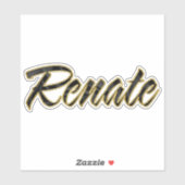 Renate black gold Lettering Aufkleber Sticker (Vel)