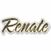 Renate black gold Lettering Aufkleber Sticker (Voorkant)
