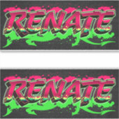 Renate Vorname Name Graffiti Aufkleber Sticker (Voorkant)