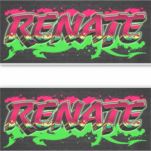 Renate Vorname Name Graffiti Aufkleber Sticker (Voorkant)