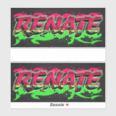 Renate Vorname Name Graffiti Aufkleber Sticker (Vel)