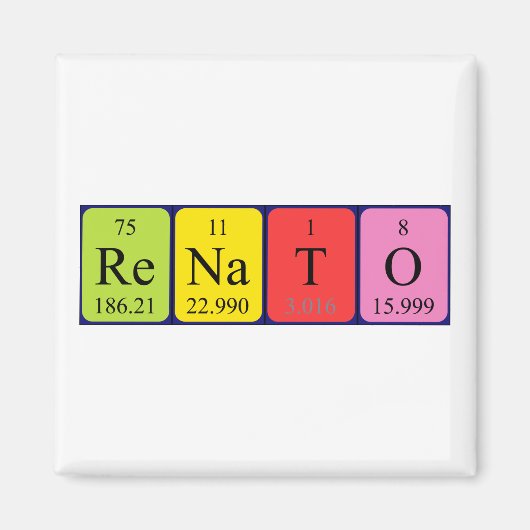 Renato periodieke table name magnet (Voorkant)